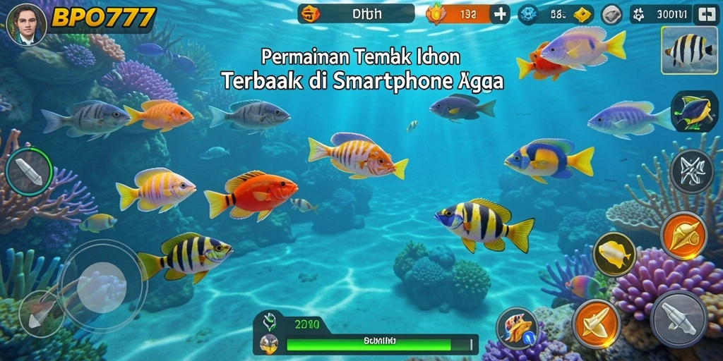 Screenshot gameplay BPO777 yang memukau saat menangkap ikan.