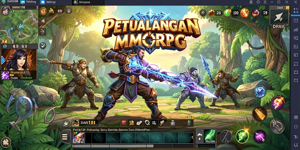 Tampilan gameplay DAYA138 yang menakjubkan dalam petualangan MMORPG.