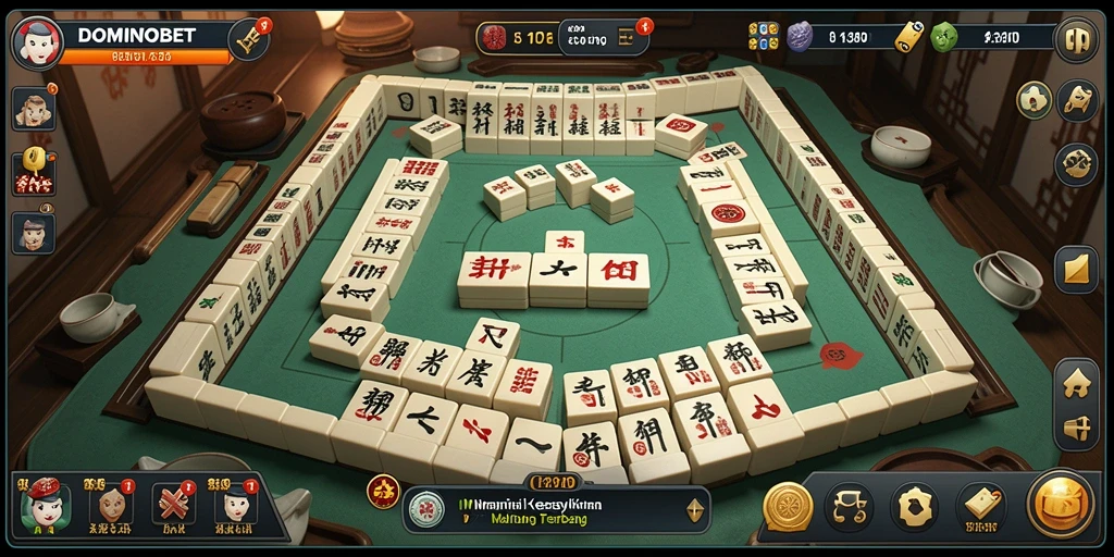 Screenshot gameplay Mahjong yang menampilkan suasana permainan yang seru.