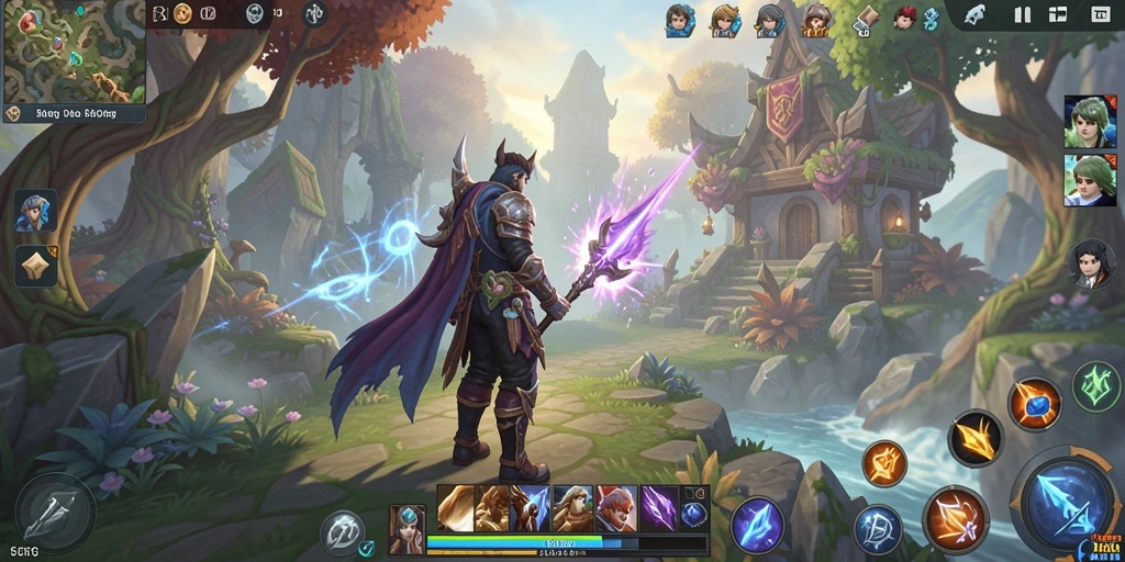 Screenshot gameplay seru dari EXOTOTO yang menunjukkan pertempuran epik.