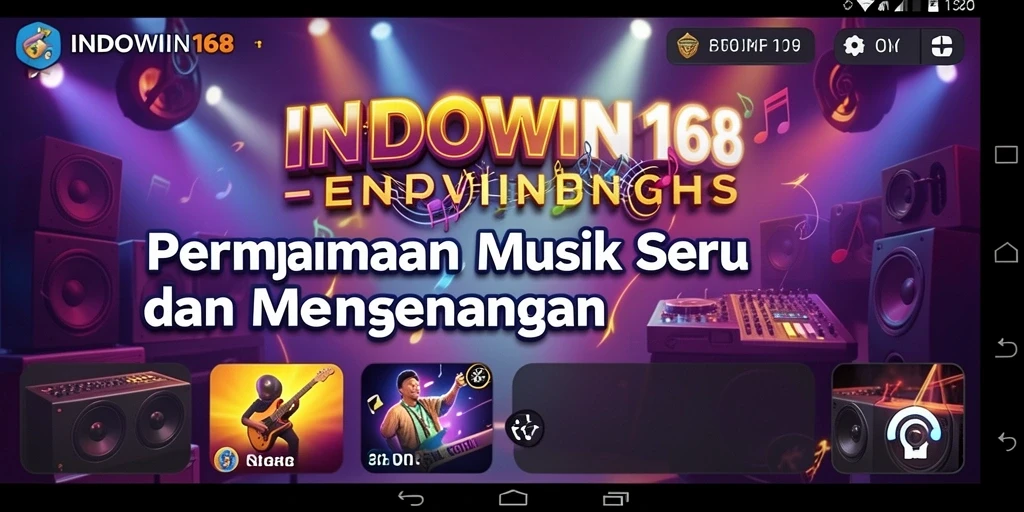Tampilan gameplay seru dari INDOWIN168 saat memainkan musik.