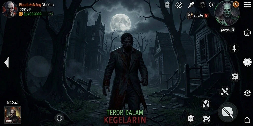 Screenshot gameplay K234 menampilkan kengerian yang mencekam.