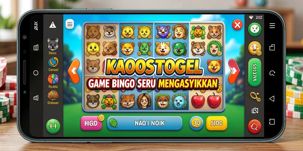 Tampilan asyik gameplay KAOSTOGEL dengan suasana Bingo yang seru.