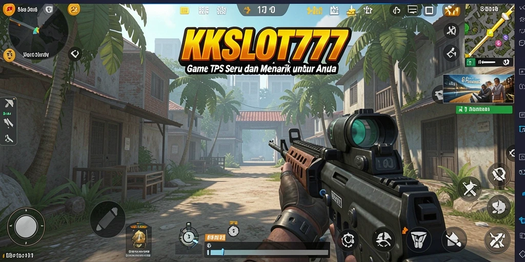 Screenshot KKSLOT777 menampilkan aksi gameplay TPS yang mendebarkan.