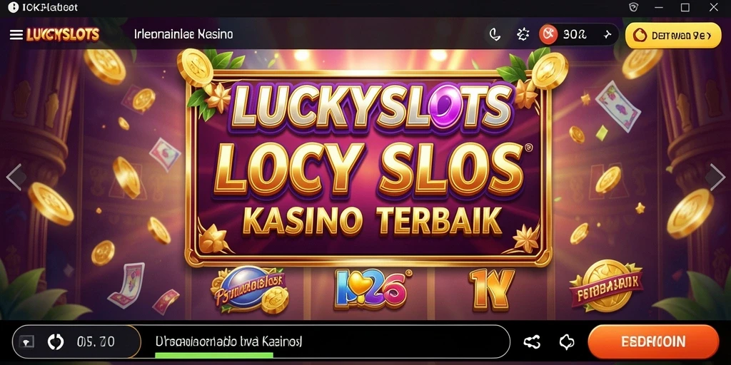 Screenshot LUCKYSLOTS menampilkan gameplay slot yang seru dan menarik.