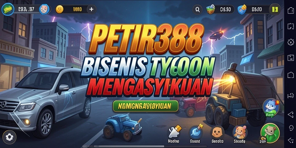 Tangkapan layar dari gameplay PETIR388 yang menampilkan pengelolaan bisnis.