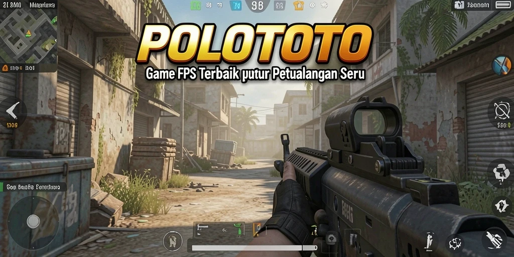 Tampilan gameplay seru POLOTOTO dengan aksi menembak yang intens.