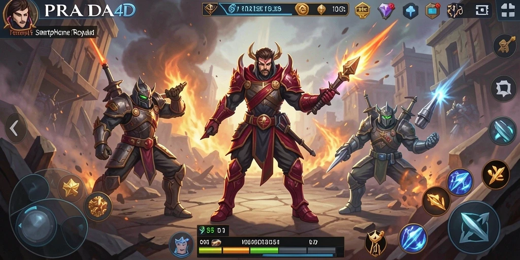 Tangkapan layar gameplay <strong>PRADA4D</strong> yang menunjukkan aksi seru dalam pertempuran royale.