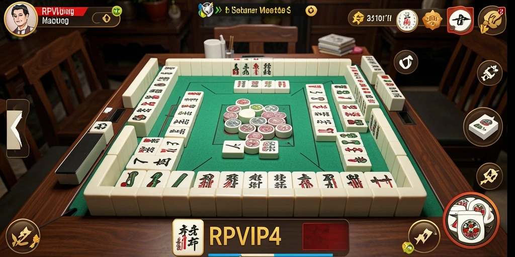 Tampilan gameplay RPVIP4 dengan grafis Mahjong yang menarik.
