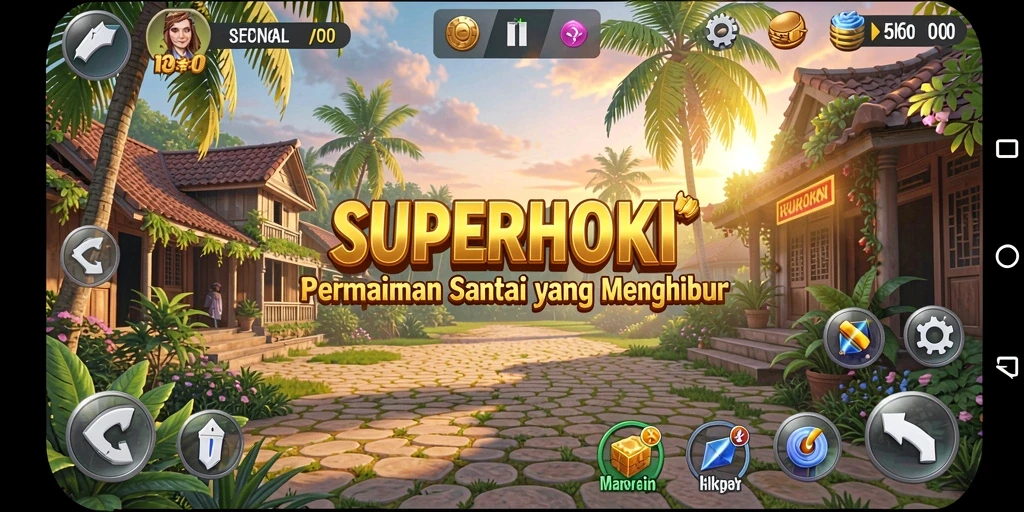 Tangkapan layar gameplay SUPERHOKI yang menyenangkan dan ceria.