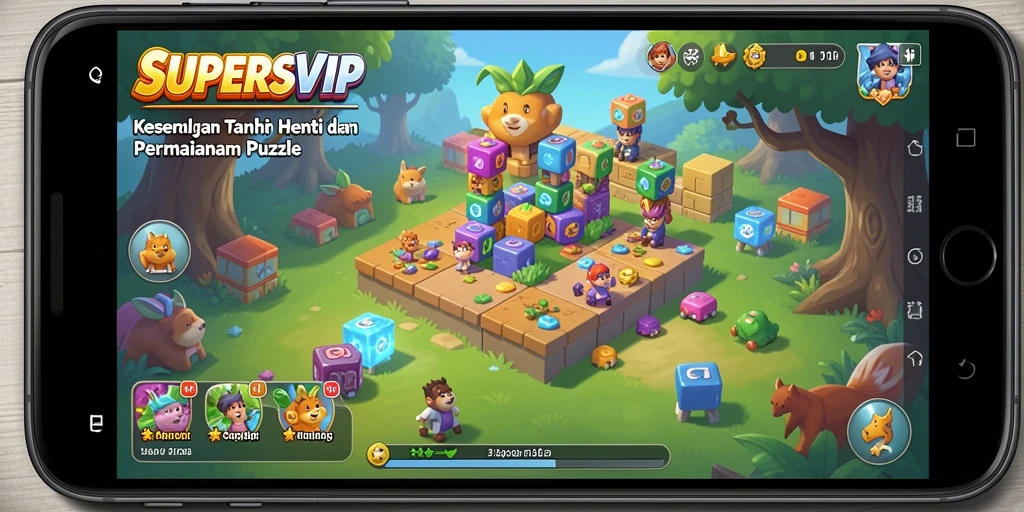 Tampilan gameplay SUPERSVIP yang menarik dan seru.